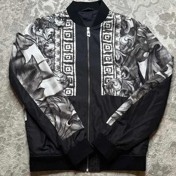 Versace Collection Men's Print Baroque Bomber Jacket